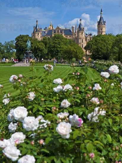 Schwerin Castle in summer