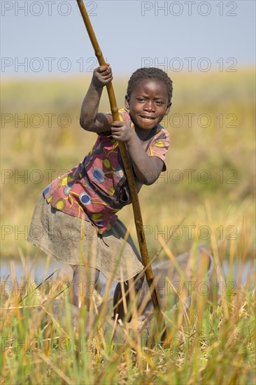 Girl on canoe