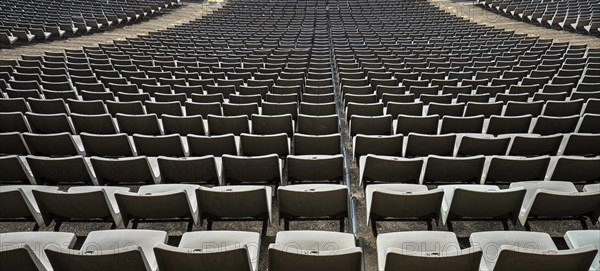 Seats in the former Olympic Stadium Estadi Olimpic Lluis Companys