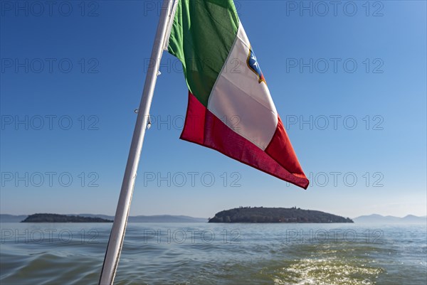 Italian National Flag on a boat