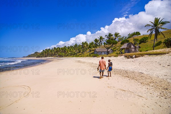 Northern beach Plage du Nord on the island Ile Sainte-Marie although Nosy Boraha