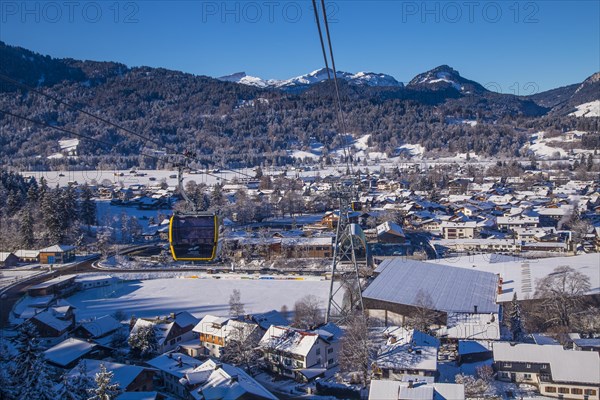 View of Oberstdorf from the Nebelhorn cable car