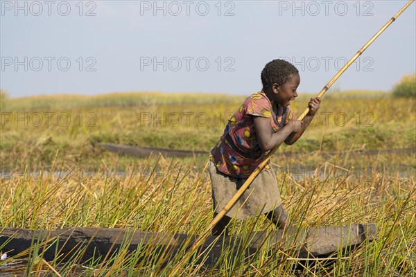 Girl on canoe