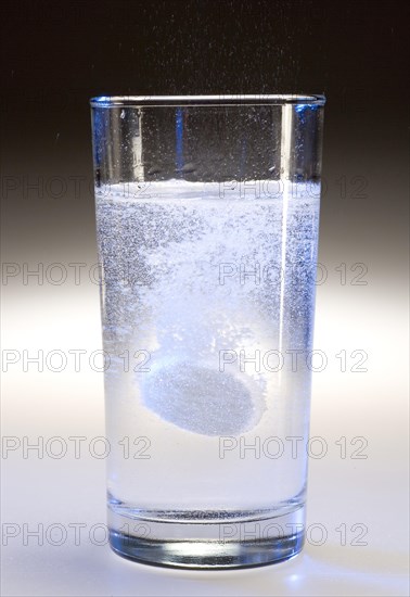 Alka Seltzer Tablet Effervescing in Water