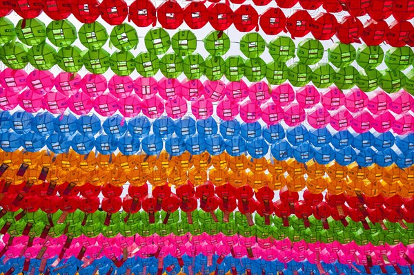 Colorful lanterns at Jogyesa Buddhist temple