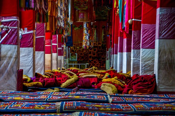 Inside the Drepung temple