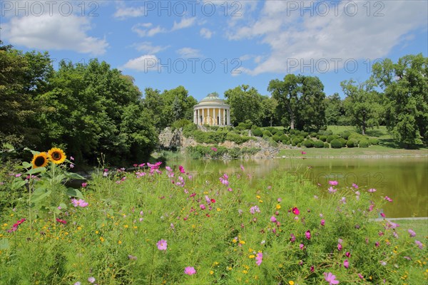 Leopoldine Temple with Lake and Flowers