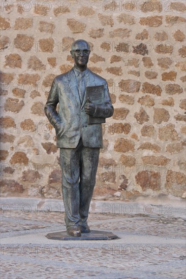 Monument to musician Manuel Garcia Matos 1912-1974 at the Plaza de Catedral in Plasencia