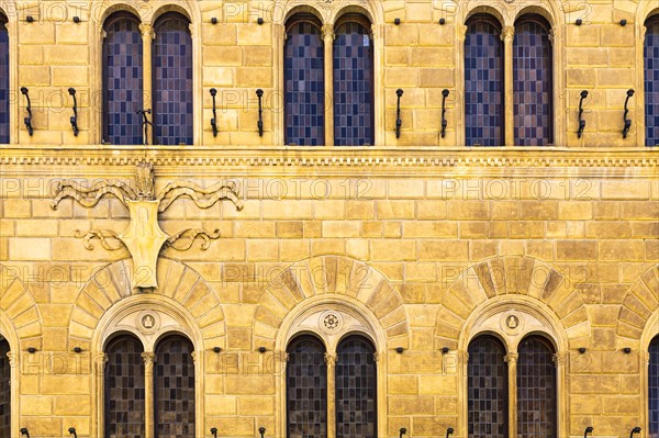 Historic facade of the Monte dei Paschi di Siena bank