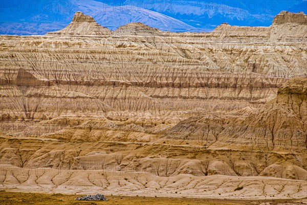 Eroded landscape along the road from Lake Manasarovar to the kingdom of Guge