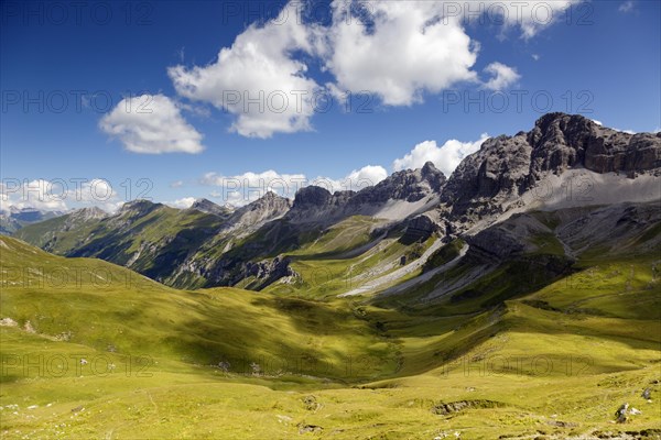 View over the Alps near Lech am Arlberg