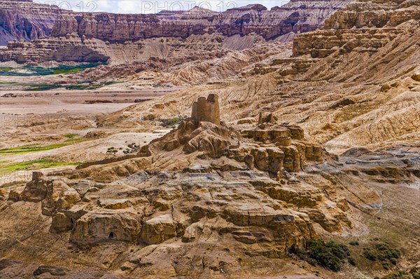 Collapsed houses in the kingdom of Guge