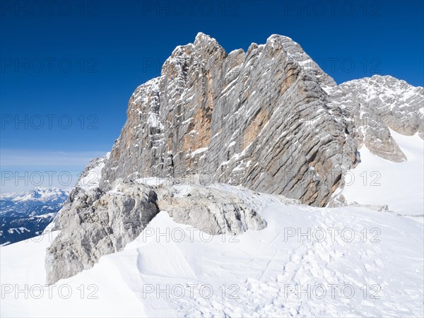 Blue sky over winter landscape