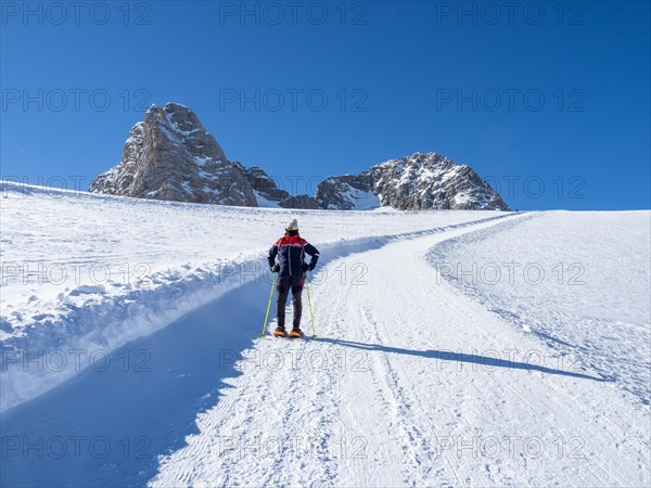 Blue sky over winter landscape