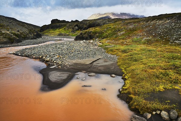 Red River surrounded by volcanic rock