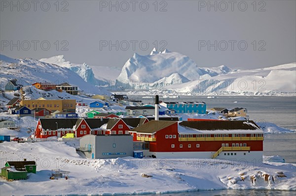 View of public buildings and homes in different colours