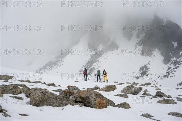 Ski tourers in winter