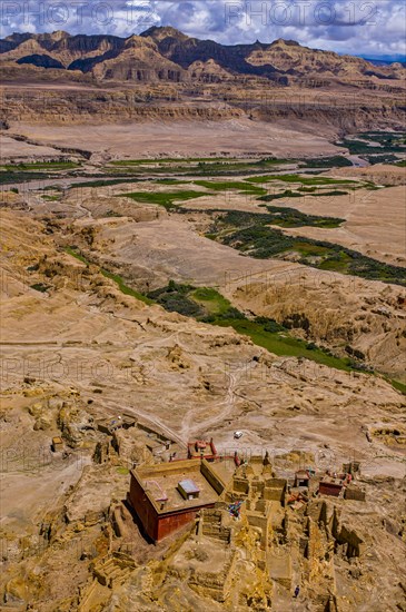 Collapsed houses in the kingdom of Guge