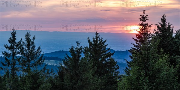 View from Schliffkopf at sunset