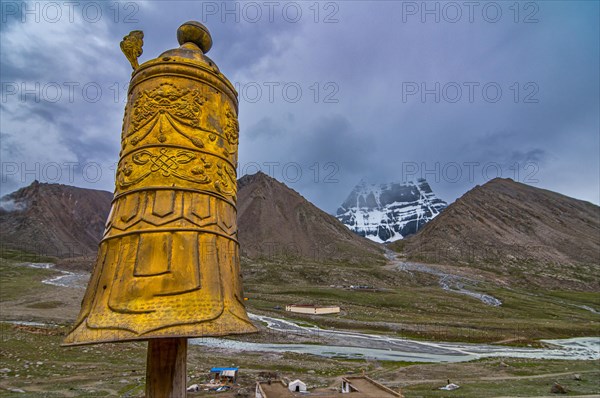 Religious symbols in a monastery along the Kailash Kora