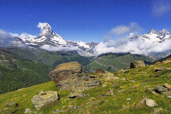 Matterhorn with snake of clouds