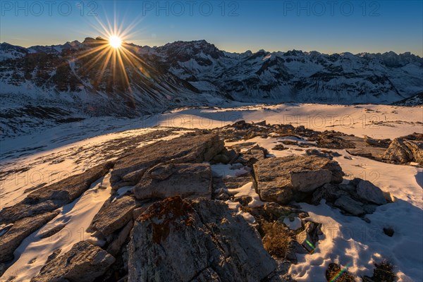 Sunrise over the mountains