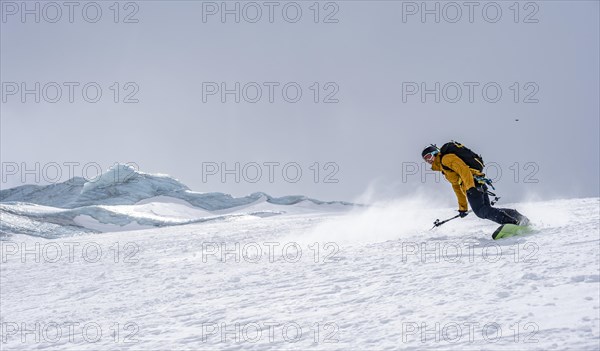 Ski tourers on the descent at Alpeiner Ferner