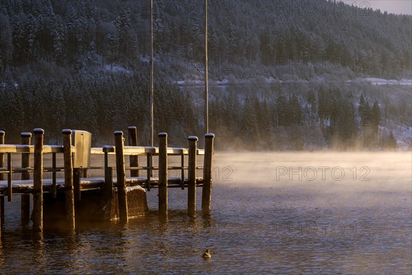 Evening light with jetty