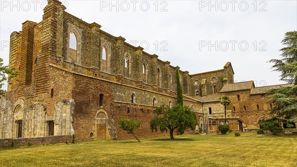 The church ruins of the Abbey of San Galgano