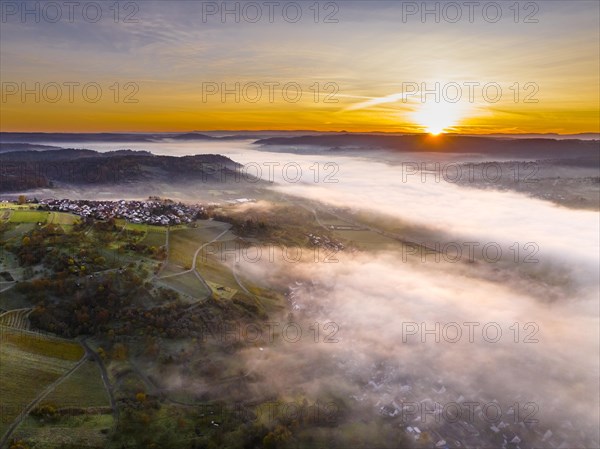 Drone view of fog