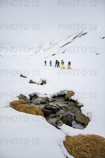 Ski tourers in winter