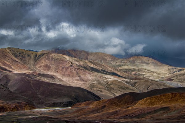 Wild untouched landscape along the road from Lake Manasarovar to the kingdom of Guge