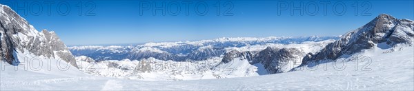 Blue sky over winter landscape