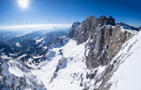 Blue sky over winter landscape