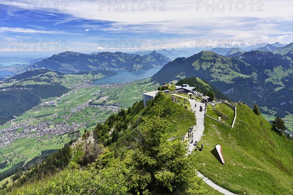 View of the mountain station of the Stanserhorn