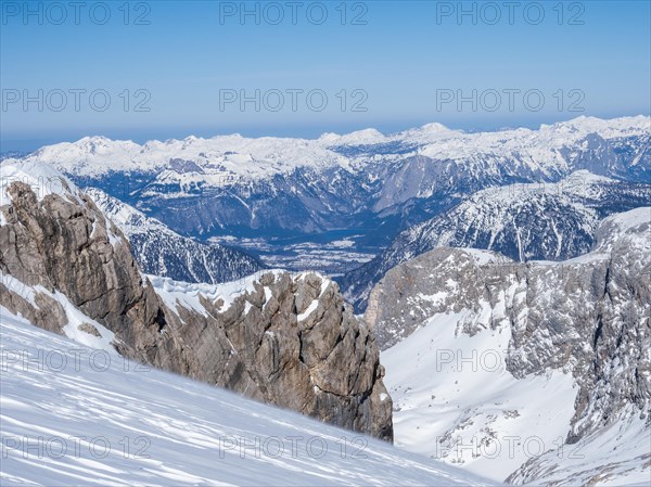 Blue sky over winter landscape