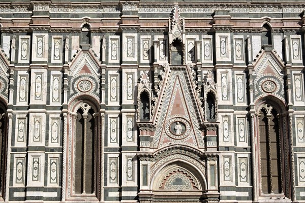 Colourful marble facade