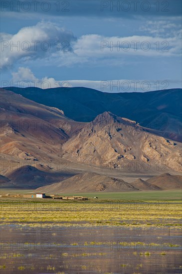 Beautiful mountain lake along the road from Ali and Gerze