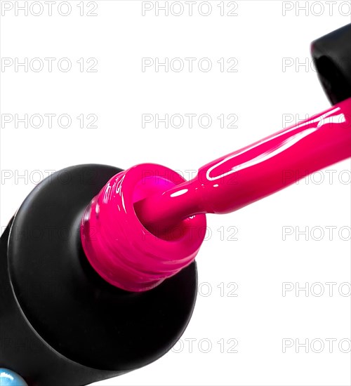 Bottle of nail polish pink