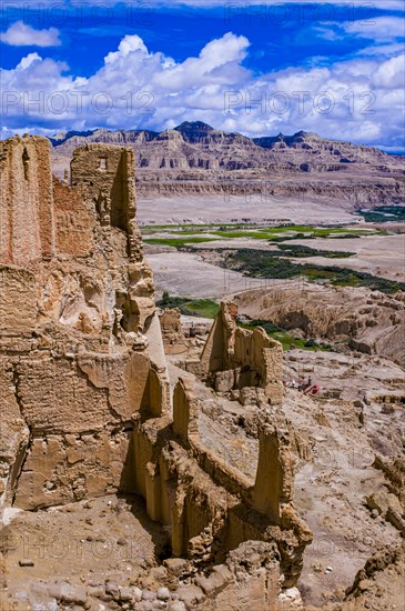 Collapsed houses in the kingdom of Guge