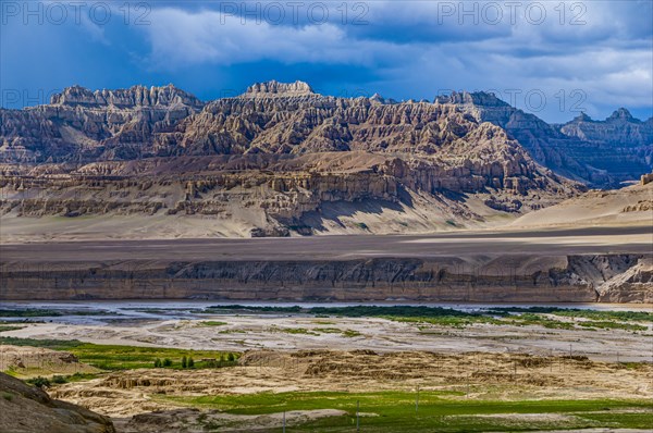 Overlook over the fertile valley of the kingdom of Guge