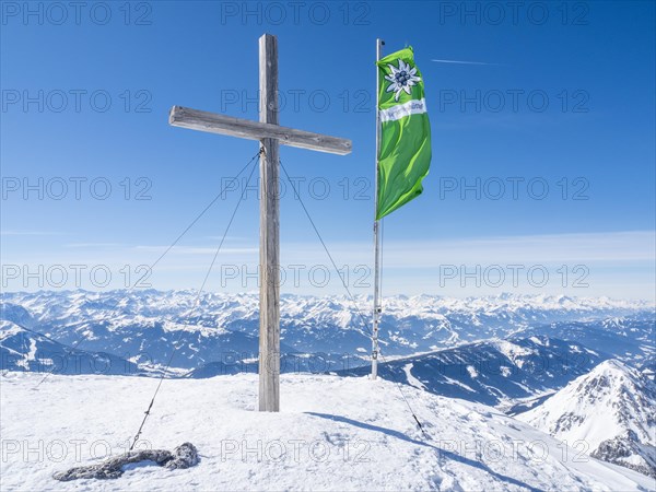 Blue sky over winter landscape