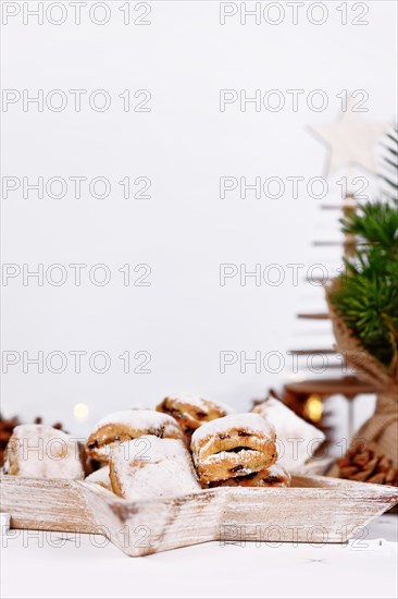 Small German Stollen cake pieces