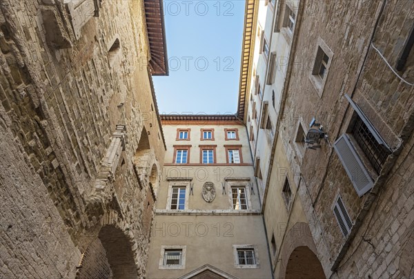 Low angle view of historic houses