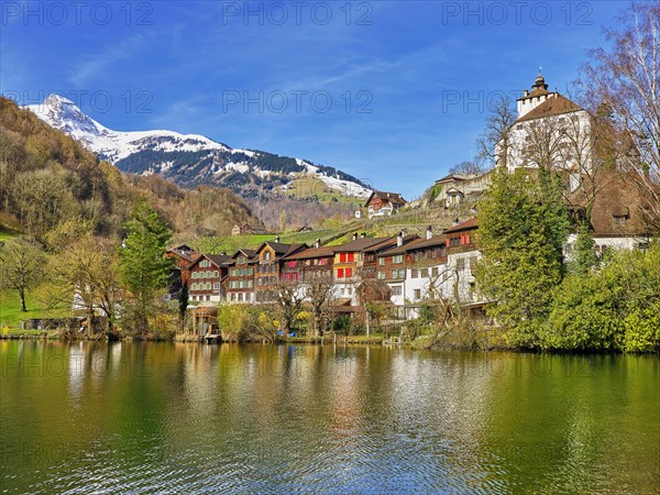 Werdenberg Castle with Old Town on Lake Werdenberg