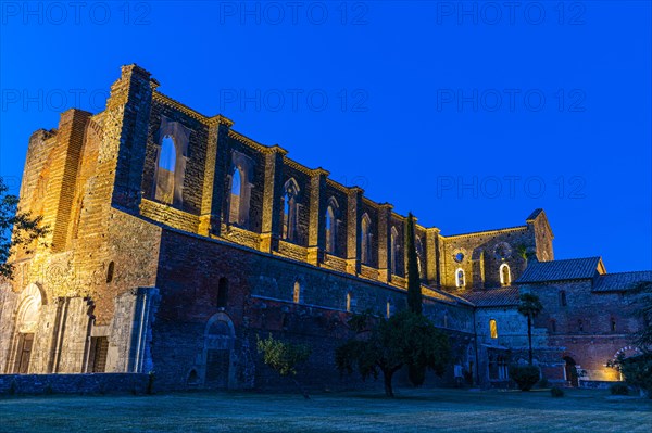 The ruins of the church of San Galgano Abbey