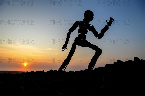 Stone man by artist RENN at Skeleton Coast View Point in the Namib Desert