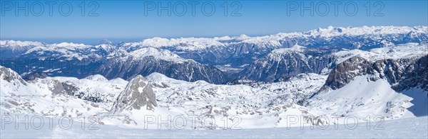 Blue sky over winter landscape