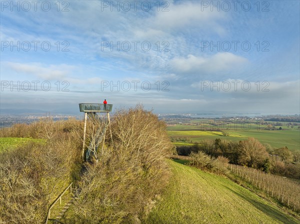 Lookout tower with view of western Lake Constance