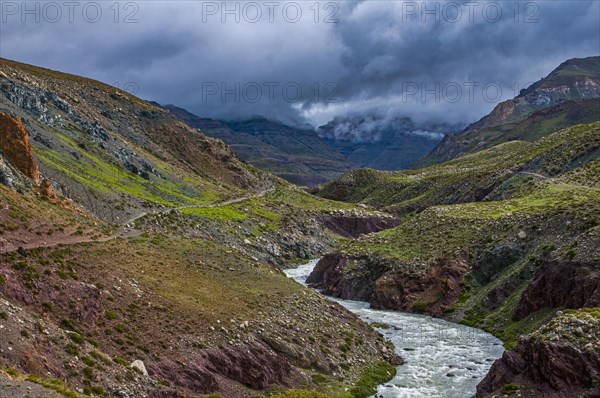 River snakes through as valley